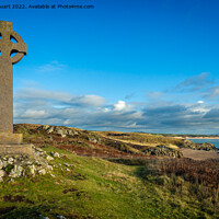 Buy canvas prints of Celti Cross on the Isle of Anglesey by Peter Stuart