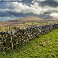 Buy canvas prints of Limestine boulders in front of Park Fell near to Ribblehead in t by Peter Stuart