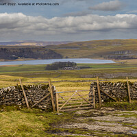Buy canvas prints of Walking the Settle Loop above Settle and Langcliffe in the Yorks by Peter Stuart