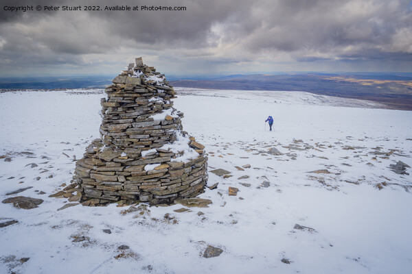 An ascent of Cross Fell on a cold snowy day in April Picture Board by Peter Stuart