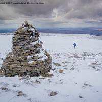 Buy canvas prints of An ascent of Cross Fell on a cold snowy day in April by Peter Stuart