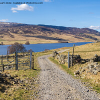 Buy canvas prints of Walking at Loch Freuchie circuit at Amulree and the Rob Roy Way by Peter Stuart