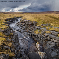 Buy canvas prints of An ascent of High Cup Nick along the Pennine Way from Dufton in  by Peter Stuart