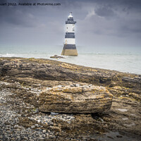 Buy canvas prints of Penmon lighthouse sits at the start of the Menai Strait across f by Peter Stuart