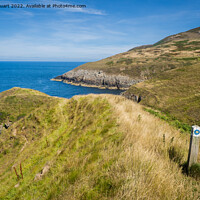 Buy canvas prints of Walking on the Welsh Coast Path around Aberdaron on the Llyn Pen by Peter Stuart