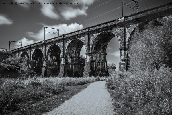 The Sankey Viaduct is a railway viaduct in North West England. Picture Board by Peter Stuart