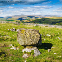 Buy canvas prints of Eratic above Langcliffe next to Winskill Stones looking towar4ds by Peter Stuart