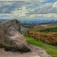 Buy canvas prints of Hill walking on Higger Tor in the Peak Distrct of the Derbyshire Dales by Peter Stuart