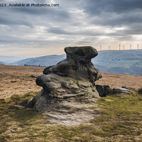 Buy canvas prints of The Basin Stone above Todmorden in West Yorkshire by Peter Stuart
