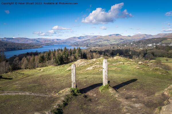 Walking up Brant Fell from Windermere in the Lake District Picture Board by Peter Stuart