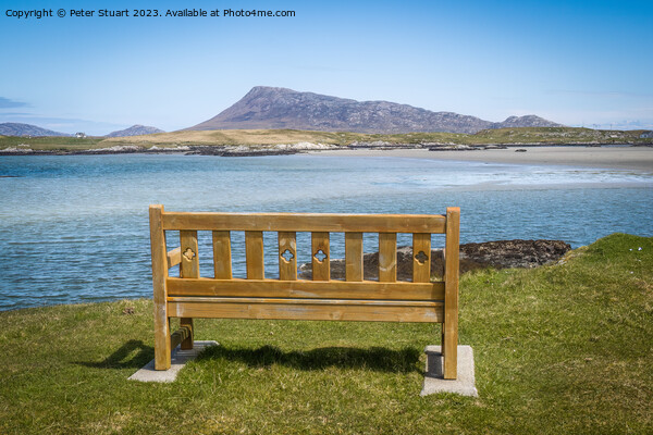 Benbecula ,  which lies between North and South Uist  Picture Board by Peter Stuart