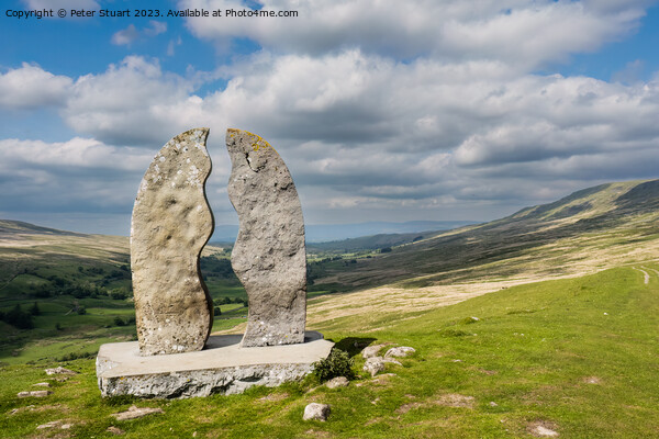 Long distance walking at Garsdale Head in South Cumbria from Kir Picture Board by Peter Stuart