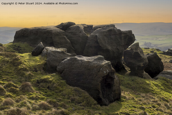 The Bridestone Rocks Picture Board by Peter Stuart