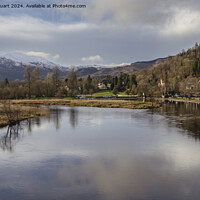 Buy canvas prints of Ben Ledi from the river Teith at Callander by Peter Stuart