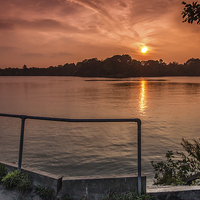 Buy canvas prints of  Sunset on the Dam by Peter Stuart