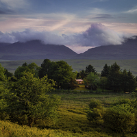 Buy canvas prints of  Misty Rhinogs by Peter Stuart