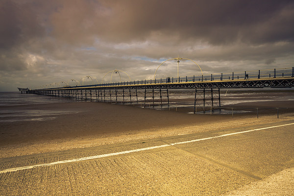  Southport Golden Pier Picture Board by Peter Stuart