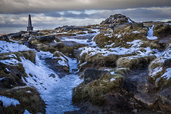 Stoodley Pike in Winter Picture Board by Peter Stuart