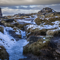 Buy canvas prints of Stoodley Pike in Winter by Peter Stuart