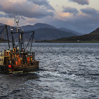 Buy canvas prints of  Leaving Ullapool by Peter Stuart