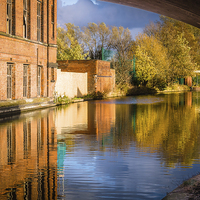 Buy canvas prints of  Canal Reflections by Peter Stuart