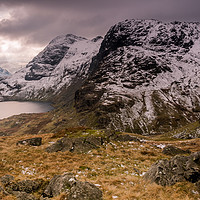 Buy canvas prints of Thje Langdale Pikes by Peter Stuart