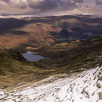 Buy canvas prints of Grasmere Common and Easdale Tarn by Peter Stuart