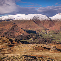 Buy canvas prints of Fairfield, Helm Crag, from Silver How by Peter Stuart