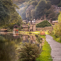 Buy canvas prints of Rochdale Canal at Hebden Bridge by Peter Stuart