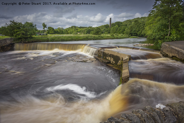 Storm hits the Ribble at Settle Picture Board by Peter Stuart