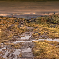 Buy canvas prints of Stoodley Pike and the Pennine Way by Peter Stuart