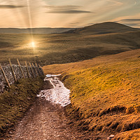 Buy canvas prints of Setting sun in the Yorkshire Dales by Peter Stuart