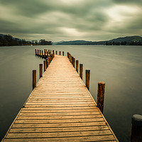 Buy canvas prints of Monk Jetty on Coniston Water by Peter Stuart
