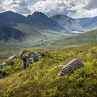 Buy canvas prints of Tryfan and the Snowdonia Mountains by Peter Stuart