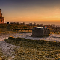 Buy canvas prints of Sunset at Ashurst Beacon by Peter Stuart