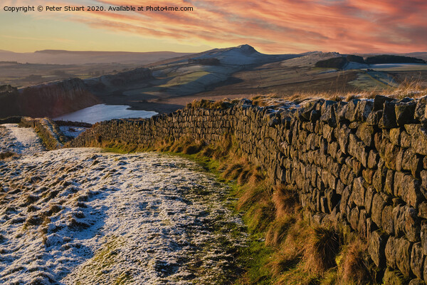 Hadrian's Wall from Once Brewed Picture Board by Peter Stuart