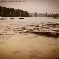 Buy canvas prints of Sailing boats on the Menai Straits near Anglesey by Peter Stuart