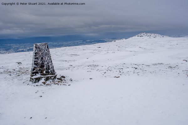 Snowy summit on Ingleborough Picture Board by Peter Stuart