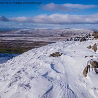 Buy canvas prints of Winter snows on Inglebrough by Peter Stuart