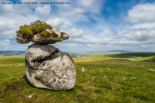 Yorkshire Dales Glacial erratic Picture Board by Peter Stuart