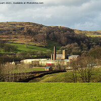 Buy canvas prints of Langcliffe High Mill near Settle in the Yorkshire  by Peter Stuart