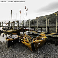 Buy canvas prints of Boats and Gondola on Derwent water near Keswick  by Peter Stuart