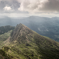 Buy canvas prints of View from the top of Mount Snowdon by Dan Hopkins