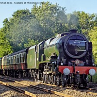 Buy canvas prints of 46100 Royal Scot near Whalley in Lancashire. by David Birchall