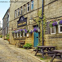 Buy canvas prints of Heptonstall village, West Yorkshire. by David Birchall