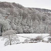 Buy canvas prints of Winter landscape in Calderdale. by David Birchall