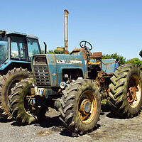 Buy canvas prints of Old Ford 9600 turbo tractor. by David Birchall