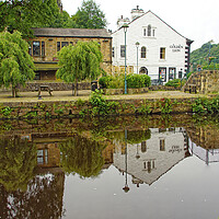 Buy canvas prints of Golden Lion pub in Todmorden, West Yorkshire. by David Birchall