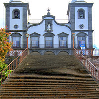Buy canvas prints of The Church of Our Lady of Monte, Funchal. by David Birchall