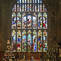 Buy canvas prints of Halifax Minster stained glass window. by David Birchall